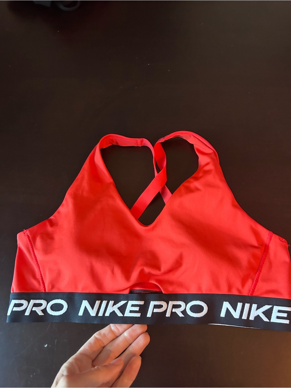 Nike Pro Red Crossback Sports Bra L